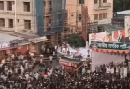 এনসিপির সমাবেশে ছোটাছুটি, ড্রোনকে মিসাইল ভেবে গুজব