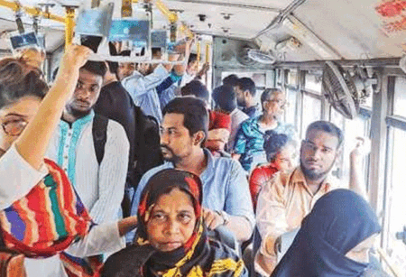 গণপরিবহনে নারী আসনের অপ্রতুলতা