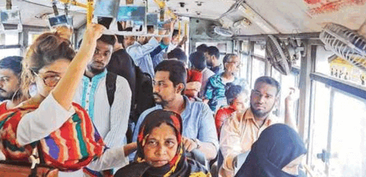 গণপরিবহনে নারী আসনের অপ্রতুলতা