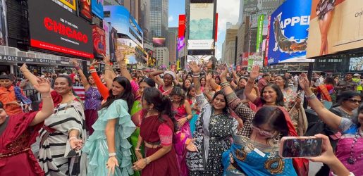 টাইমস স্কয়ারে শাড়ির প্রচার: ‘শাড়ি গোজ গ্লোবাল’